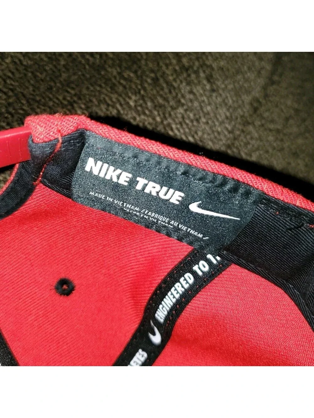 NIKE True Lebron James Heart Of Lion SnapBack Hat Cap Red Neon Orange Snakeskin